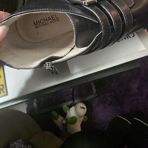 Michael Kors Black Leather Ankle Boots